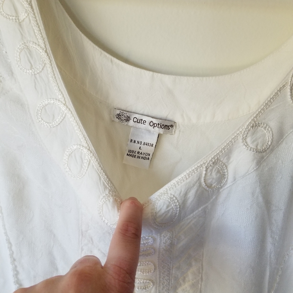 White boho cottage dream dress K7 - Picture 8 of 16